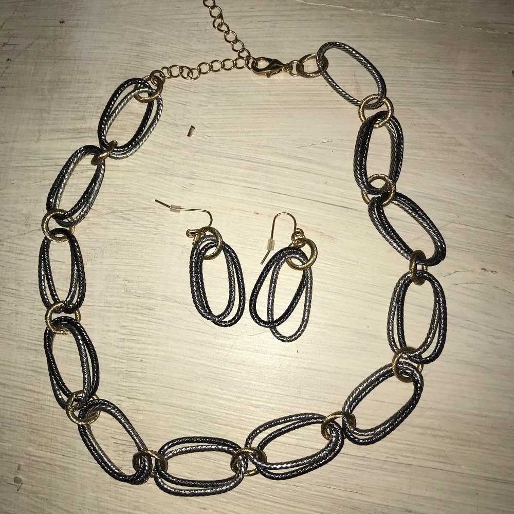 Tri-Color Jewelry In Women SET